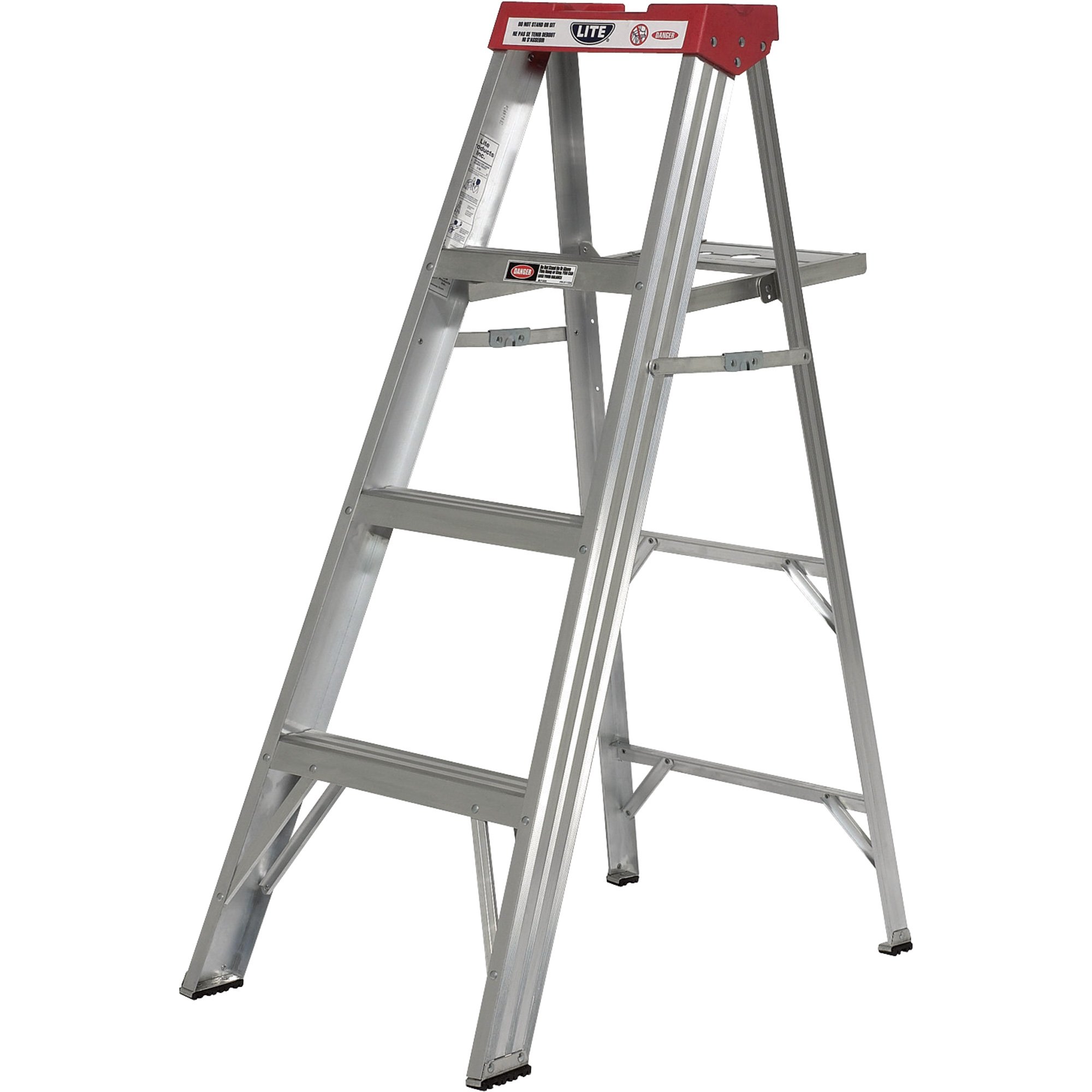 LITE Folding Aluminum Step Ladder — 4ft., 225Lb. Capacity, Grade 2